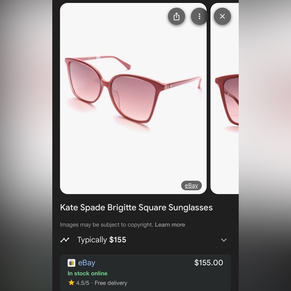 Kate Spade HELLO SUNSHINE Rose-Tinted Square Sunglasses - Picture 1 of 6
